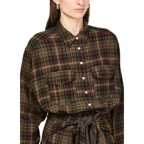 Isabel Marant Nueva Mini Dress in Khaki Brown 36 US 4 - Picture 3 of 6